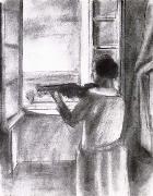 Henri Matisse Violinist window oil painting artist